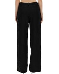 Moschino - Wide Leg Pants Viscose Trousers - Lyst