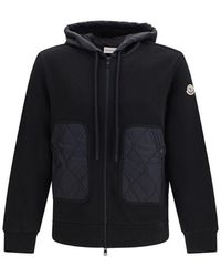 Moncler - Black Cotton Sweatshirt - Lyst
