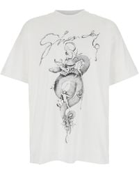 Givenchy - Crewneck T-Shirt With Maxi Logo Print On The Front - Lyst