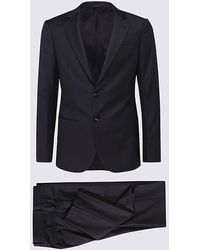 Giorgio Armani - Dark Blue Wool Suits - Lyst