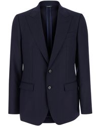 Dolce & Gabbana - Single-Breasted Jacket With Peak Revers - Lyst