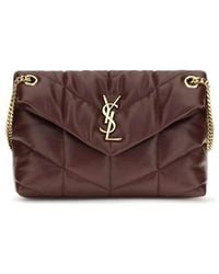 Saint Laurent - Bordeaux Lamb Leather Shoulder Bag - Lyst