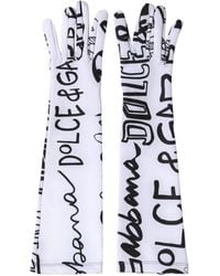 Dolce & Gabbana - Dg Logo Elbow Length Mitten Gloves And 10+Pl - Lyst
