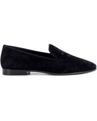 Celine - Velvet Loafers With Embroidered Triomphe Logo - Lyst