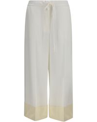 TOTEME - Pants Satin Drawstring Viscose Trousers - Lyst