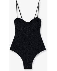 MC2 Saint Barth - Medea One-Piece Lurex Fabric Swimsuit - Lyst