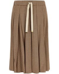Moncler - Pleated Midi Skirt - Lyst