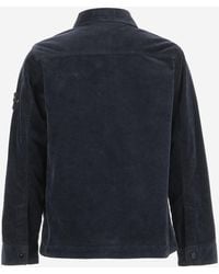 Stone Island - Stretch Cotton Blend Velvet Shirt - Lyst