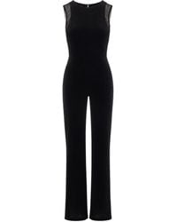 Patrizia Pepe - Velvet Jumpsuit With Tulle Main Fabric: Polyester Evening Suits - Lyst