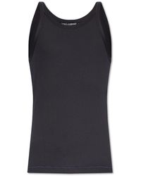 Dolce & Gabbana - Dolce & Gabbana Ribbed Sleeveless T-Shirt - Lyst