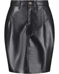 Nanushka Regan Vegan Leather Miniskirt in Black Womens Clothing Skirts Knee-length skirts 