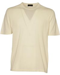 Roberto Collina - Round Neck Slim Plain T-Shirt - Lyst