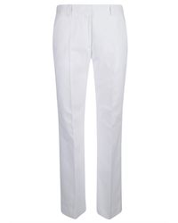 Calvin Klein - Cotton Twill Relax Bootcut Trousers - Lyst