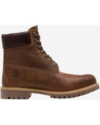 Timberland - Premium 6-Inch Leather Boots With Logo - Lyst