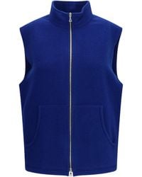 Rier - Virgin Wool Vest Fleece Ovis Aries Blazers & Vests - Lyst