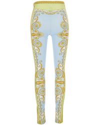 Versace - Leggings With All-Over Geometric Print - Lyst