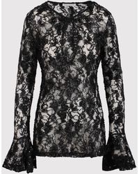 Nina Ricci - Sequinned Sheer-Lace Top - Lyst