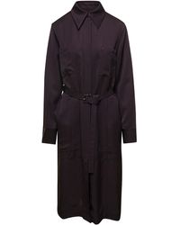 Jil Sander - Belted Coat With Classic Collar - Lyst