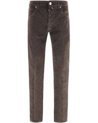 Jacob Cohen - Pants Straight-Leg Corduroy Cotton; Modal; Elastane Jean - Lyst