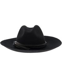 Golden Goose - Wool Felt Fedora Hat With Leather Straps - Lyst