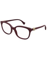 Gucci - Eyeglasses Square Full Rim, Light Havana Frame And Clear Demo Lenses Lens Gg1075O002 - Lyst