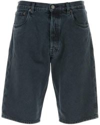 Prada - Dark Denim Bermuda Shorts - Lyst