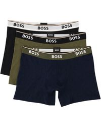 BOSS - Pack Of Three Cotton Boxer Shorts With Logo - Lyst