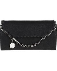 Stella McCartney - Falabella Continental Wallet With Chain Eco Shaggy Deer W/Ruthenium Chain - Lyst
