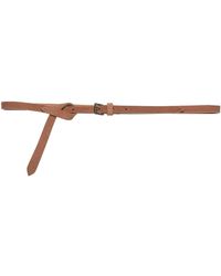 D 40 - Honey-Colored Suede Belt - Lyst