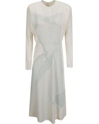 Victoria Beckham - Long Sleeve Dolman Midi Dress - Lyst
