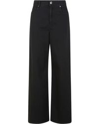 Weekend by Maxmara - Medina Logo Patch Wide Leg Trousers - Lyst