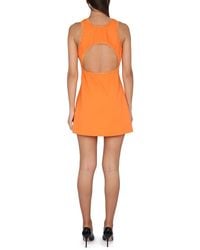 Moschino - Mini Dress With Concealed Zipper Cotton - Lyst