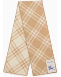 Burberry - Archive Beige Wool Scarf With Vintage Check Pattern - Lyst