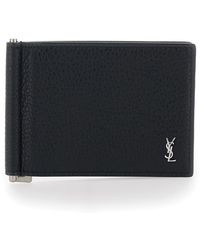 Saint Laurent - Zip Wallet Leather Calfskin - Lyst