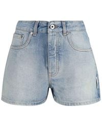 Off-White c/o Virgil Abloh - Blue Cotton Bermuda Shorts - 26 - Lyst