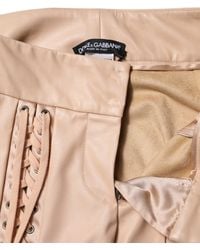 Dolce & Gabbana - Laceup Leather Pants - Lyst