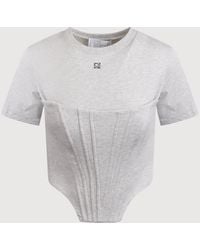 GIUSEPPE DI MORABITO - T-Shirt With Bustier Detail - Lyst