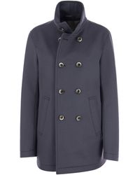 Herno - Wool And Cashmere Double-Breasted Coat - Lyst