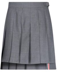 Thom Browne Pleated Mini Skirt - Gray