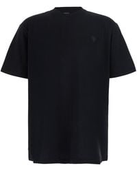 Gucci - Crew Neck T-Shirt With Crest Embroidery Cotton T-Shirts - Lyst