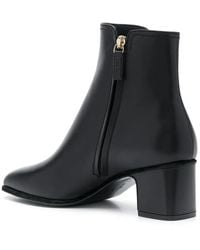 Ferragamo - Salvatore Gancini Leather Bootie - Lyst
