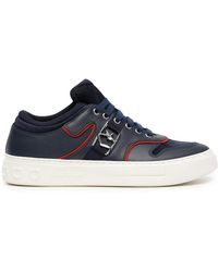 Ferragamo - Ferragamo Borg Logo Low-Top Sneakers - Lyst