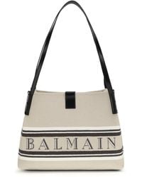 Balmain - Canvas Shoulder Bag Cotton; Polyester - Lyst