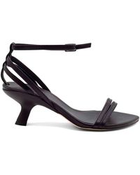 Vic Matié - Leather Sandal With Heel And Ankle Strap - Lyst