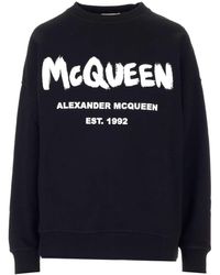 Alexander McQueen - Graffiti Printed Sweatshirt - Lyst