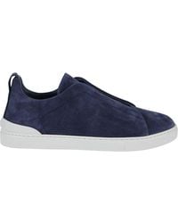 ZEGNA - Triple Stitch Low-top Suede Trainers - Lyst