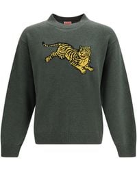 KENZO - Jumping Tiger Cotton Sweatshirt Knitwear - Lyst