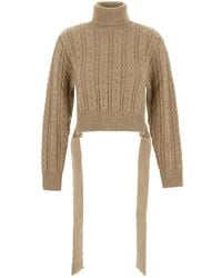 Maison Margiela - Wool Blend Turtleneck Sweater - Lyst