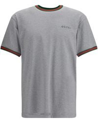 Gucci - Cotton T-Shirt With Embroidered Logo - Lyst