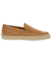 Tod's - Loafers With Embossed Logo - Lyst